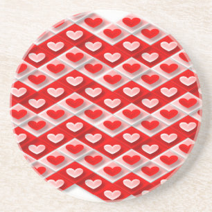Love Heart Pattern Coaster