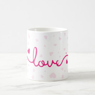"Love" Heart Pattern Coffee Mug