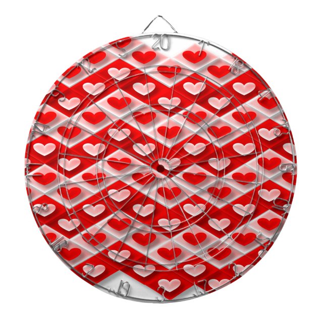 Love Heart Pattern Dartboard (Front)