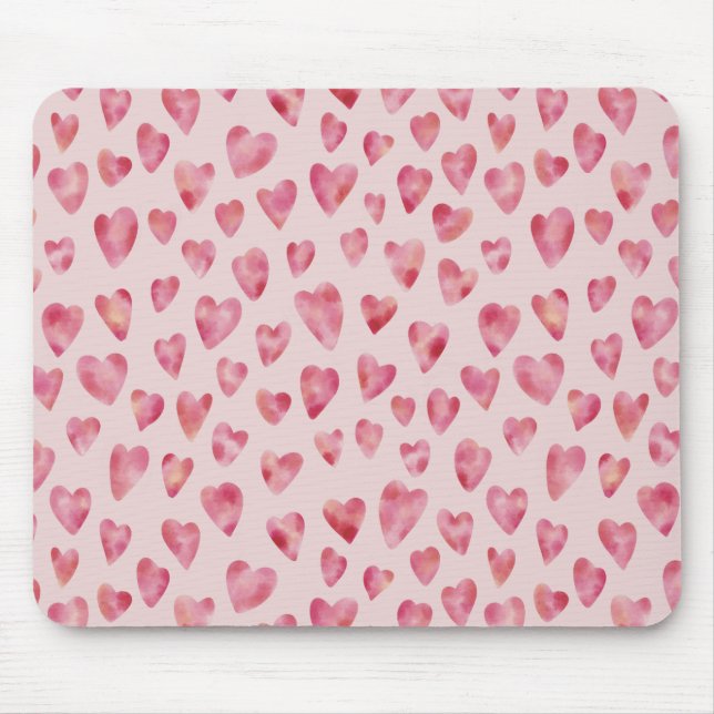 Love Heart pattern Mouse Pad (Front)