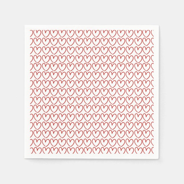 Love heart pattern napkin (Front)