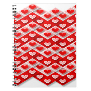 Love Heart Pattern Notebook