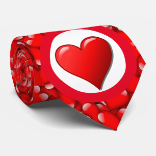 Love Heart Pattern Valentine's Day Tie