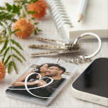 Love heart personalised monogram photo custom made key ring<br><div class="desc">Love heart personalised photo monogrammed custom made keychain. Simply upload your own photograph to this keyring and reposition or crop to get the best fit. Keychain photo gifts made by you from Ricaso</div>