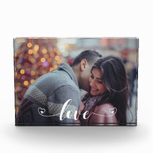 Love Heart Personalised Photo Custom Family Block