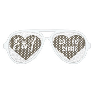 Love Heart Personalised Wedding Custom Sunglasses