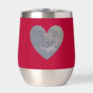 Love Heart Photo Water Bottle
