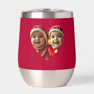 Love Heart Photo Water Bottle