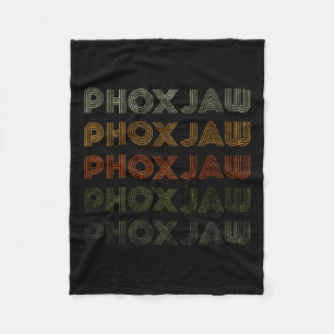 Love Heart Phoxjaw Tee Grunge Vintage Style Black  Fleece Blanket