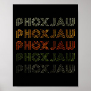 Love Heart Phoxjaw Tee Grunge Vintage Style Black Poster