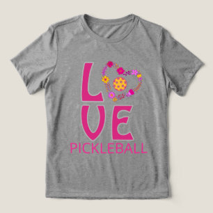 LOVE HEART PICKLEBALL dink gift summer match Tri-Blend Shirt