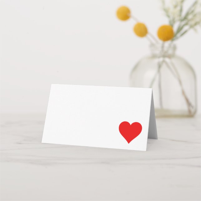 Love - Heart Place Card (Front)