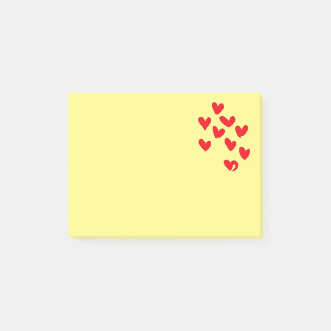 Love Heart Post It Notes  (Front)