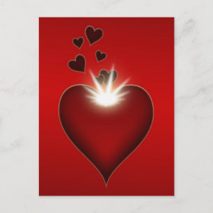 Love heart postcard design