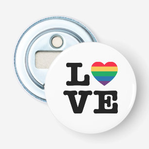 Love Heart Pride Bottle Opener Fridge Magnet