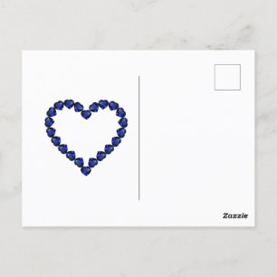 Love & Heart Purple Blue Postcard