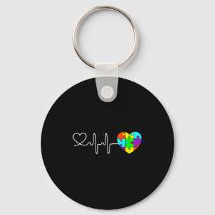 Love Heart Puzzle Acceptance Men Women Kids Autism Key Ring