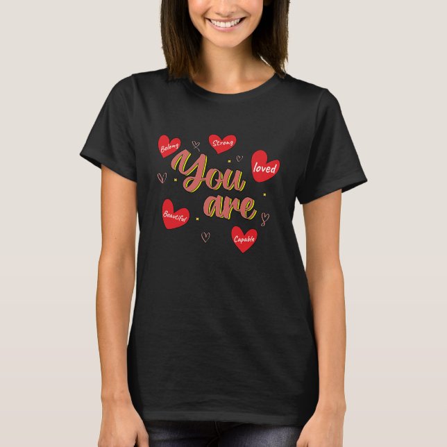 Love Heart Quote Valentine's Day  Romance T-Shirt (Front)