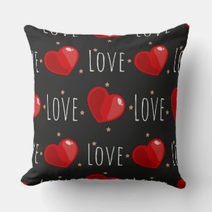 LOVE heart/ Red Designer Pillow