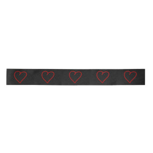 Love Heart Red Glitter Valentine's Satin Ribbon