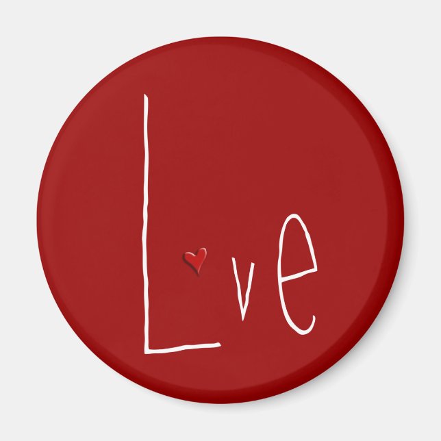 Love Heart red Magnet (Front)