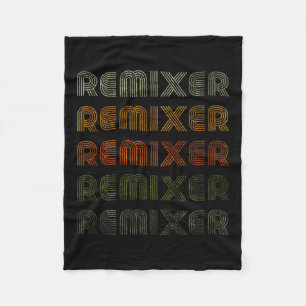 Love Heart Remixer Tee Grunge Vintage Style Black  Fleece Blanket