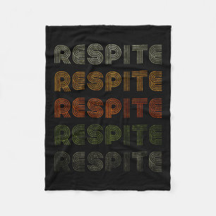 Love Heart Respite Tee Grunge Vintage Style Black Fleece Blanket