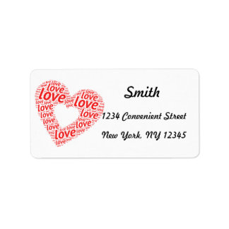 Love Heart Return Address Label