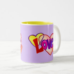 Love Heart Rings Custom Coffee Cups or Mugs