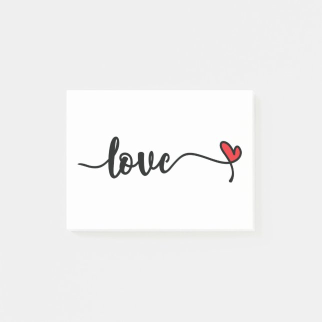 Love Heart Romance Post-it Notes (Front)