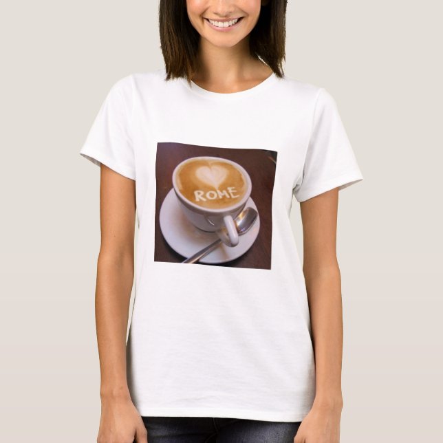 Love Heart  Rome Cappuccino Coffee Cup Mug T-Shirt (Front)