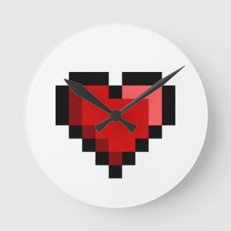 Love Heart Round Clock
