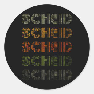 Love Heart Scheid Tee Grunge Vintage Style Black S Classic Round Sticker
