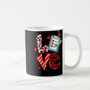 Love Heart School Secretary Life Valentines Day Gi Coffee Mug