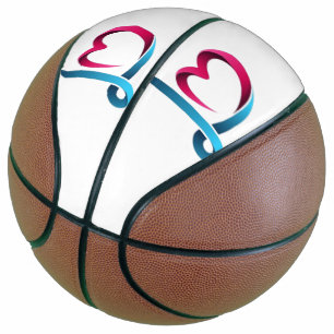 Love Heart Script Basketball - Custom Romantic