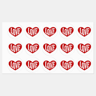 Love Heart Shape Labels
