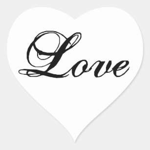 Love Heart Shape Sticker for Wedding Favours