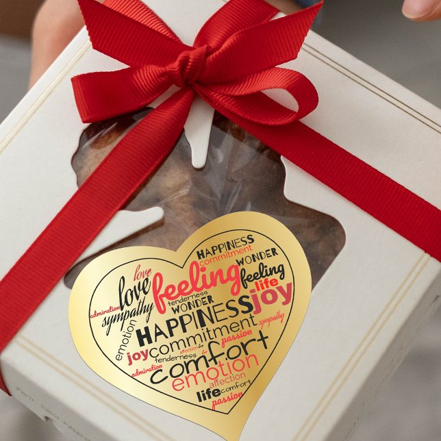 Love Heart Shaped Word Cloud Repeat Typography  Heart Sticker (Creator Uploaded)