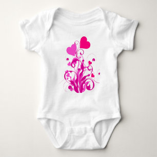 Love Heart Shapes Baby Bodysuit
