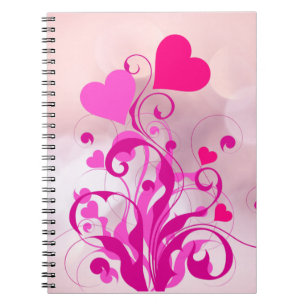 Love Heart Shapes Tree-25053 Notebook