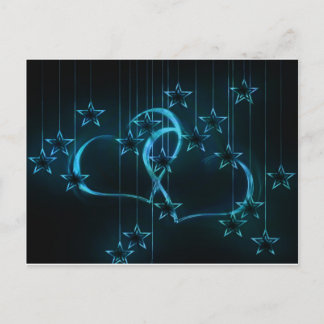 Love Heart Shower Birthday Party Destiny Stars Postcard