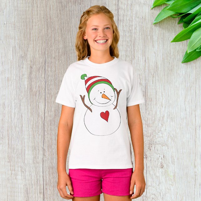 Love Heart Snowman T-Shirt (Creator Uploaded)