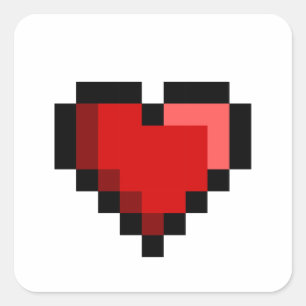 Love Heart Square Sticker