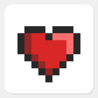 Love Heart Square Sticker