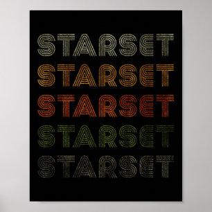 Love Heart Starset Tee Grunge Vintage Style Black Poster