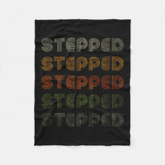Love Heart Stepped Tee Grunge Vintage Style Black Fleece Blanket