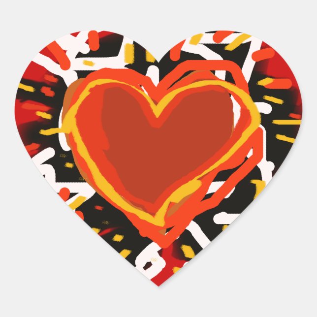 love heart sticker (Front)