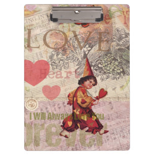 Love Heart Sweetheart Valentine Cherub Clipboard