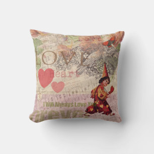 Love Heart Sweetheart Valentine Cherub Cushion