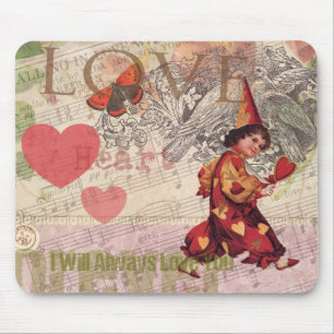 Love Heart Sweetheart Valentine Cherub Mouse Pad